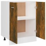 Armoire de plancher Chêne fumé 60x46x81,5 cm Bois d'ingénierie – Image 5
