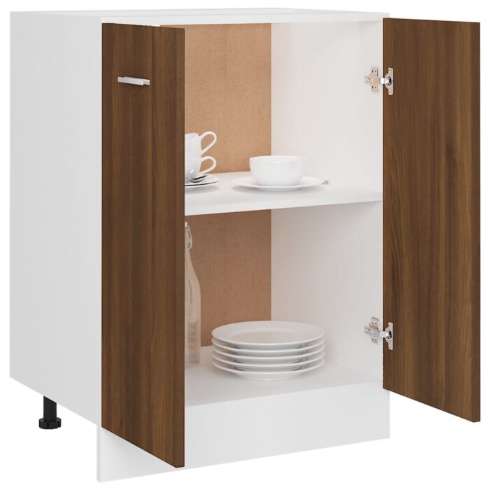 Armoire de plancher Chêne marron 60x46x81,5cm Bois d'ingénierie – Image 2
