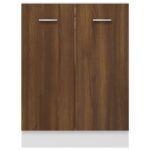 Armoire de plancher Chêne marron 60x46x81,5cm Bois d'ingénierie – Image 3
