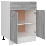 Armoire de plancher à tiroir "Lyon" Sonoma gris 60x46x81,5 cm – Image 5
