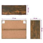 Armoire suspendue "Lyon" Chêne fumé 80x31x60 cm – Image 8