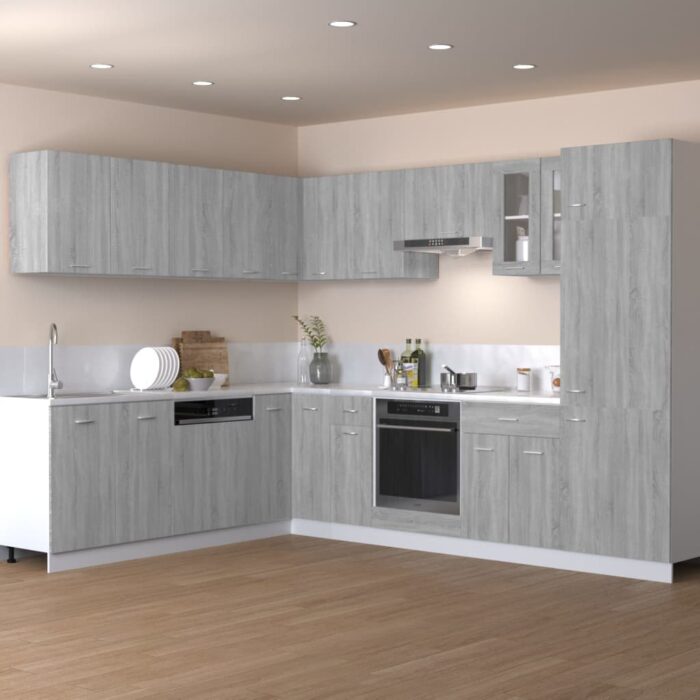 Armoire suspendue "Lyon" Sonoma gris 80x31x60 cm – Image 2