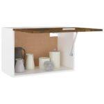 Armoire suspendue Chêne fumé 60x31x40 cm Bois d'ingénierie – Image 2