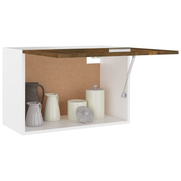 Armoire suspendue Chêne fumé 60x31x40 cm Bois d'ingénierie – Image 2