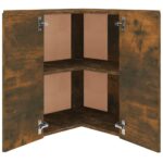 Armoire d'angle suspendue "Lyon" Chêne fumé Bois d'ingénierie – Image 4