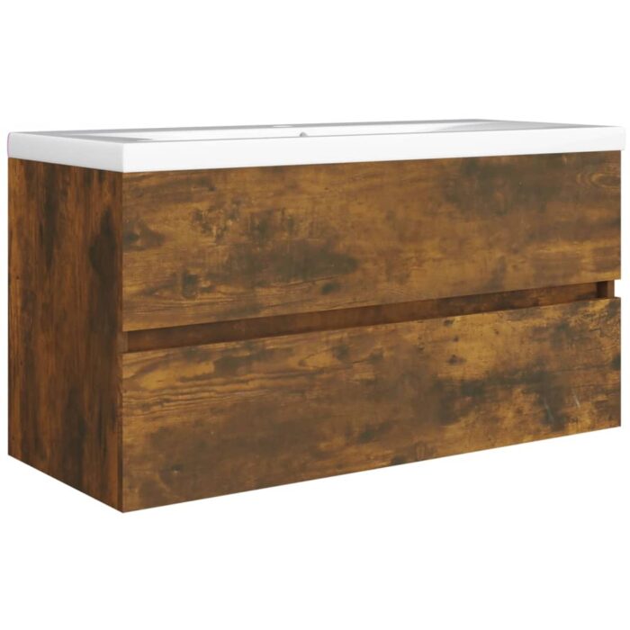 VXL8720286955116_g_en_hd_3.jpg Armoire de lavabo Chêne fumé 90x38,5x45 cm Bois d'ingénierie – Image 3