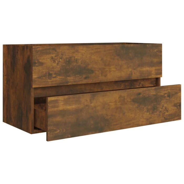 VXL8720286955116_g_en_hd_4.jpg Armoire de lavabo Chêne fumé 90x38,5x45 cm Bois d'ingénierie – Image 4