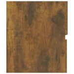 Armoire de lavabo Chêne fumé 90x38,5x45 cm Bois d'ingénierie – Image 6