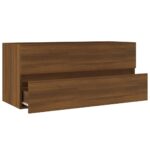 Armoire d'évier Chêne marron 100x38,5x45 cm Bois d'ingénierie – Image 2