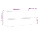 Armoire d'évier Chêne marron 100x38,5x45 cm Bois d'ingénierie – Image 6