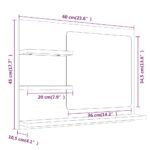 Miroir de bain Chêne fumé 60x10,5x45 cm Bois d'ingénierie – Image 6