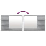 Miroir de bain Sonoma gris 60x10,5x45 cm Bois d'ingénierie – Image 3