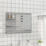 Miroir de bain Sonoma gris 60x10,5x45 cm Bois d'ingénierie – Image 5