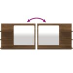 Miroir de bain Chêne marron 60x10,5x45 cm Bois d'ingénierie – Image 3