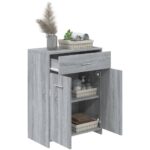 Armoire de bain Sonoma gris 60x33x80 cm Bois d'ingénierie – Image 2