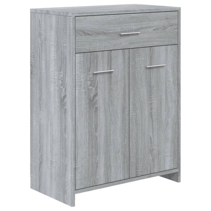 Armoire de bain Sonoma gris 60x33x80 cm Bois d'ingénierie – Image 3