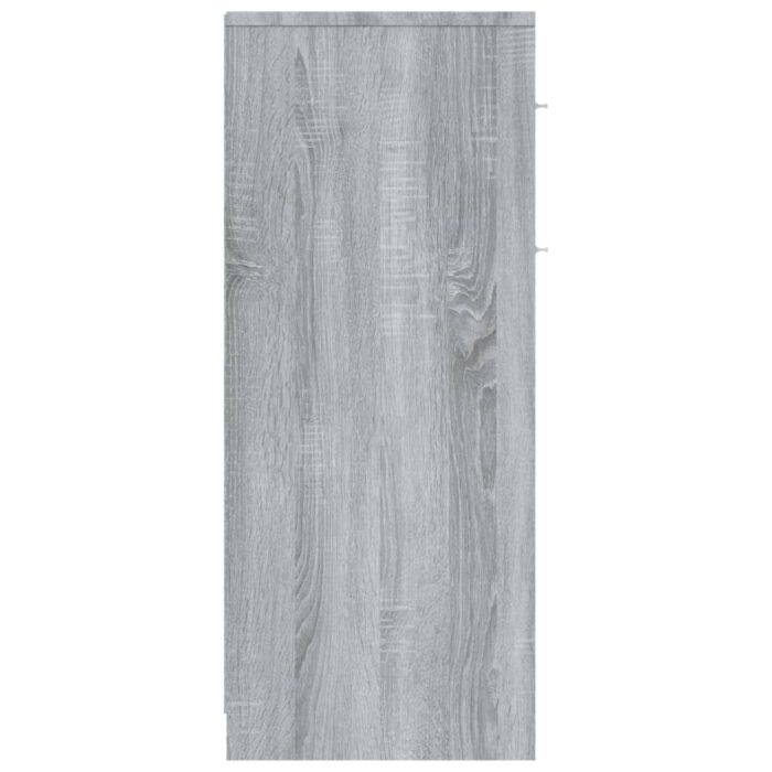 Armoire de bain Sonoma gris 60x33x80 cm Bois d'ingénierie – Image 4