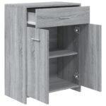 Armoire de bain Sonoma gris 60x33x80 cm Bois d'ingénierie – Image 5