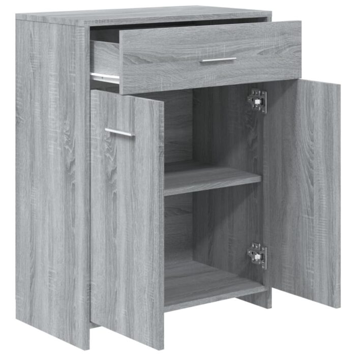 Armoire de bain Sonoma gris 60x33x80 cm Bois d'ingénierie – Image 5