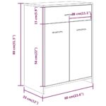 Armoire de bain Sonoma gris 60x33x80 cm Bois d'ingénierie – Image 6