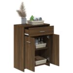 Armoire de bain Chêne marron 60x33x80 cm Bois d'ingénierie – Image 2