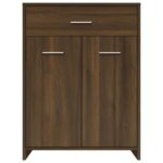 Armoire de bain Chêne marron 60x33x80 cm Bois d'ingénierie – Image 3