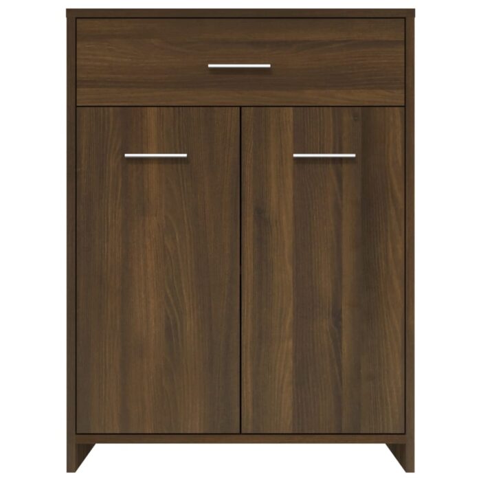 Armoire de bain Chêne marron 60x33x80 cm Bois d'ingénierie – Image 3