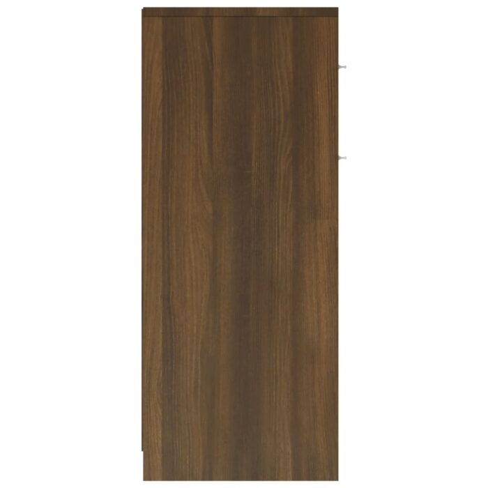 Armoire de bain Chêne marron 60x33x80 cm Bois d'ingénierie – Image 4