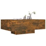 Table basse Chêne fumé 85x55x31 cm Bois d'ingénierie – Image 2