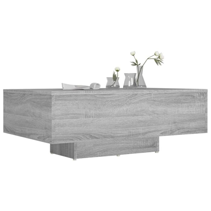 Table basse Sonoma gris 85x55x31 cm Bois d'ingénierie – Image 2