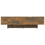Table basse chêne fumé 100x49,5x31 cm bois d'ingénierie – Image 2