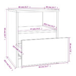 Tables de chevet 2 pcs chêne fumé 40x40x50 cm bois d'ingénierie – Image 7