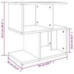 Table de chevet Sonoma gris 50x30x51,5 cm Bois d'ingénierie – Image 5