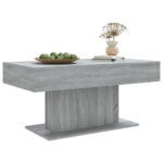 Table basse Sonoma gris 96x50x45 cm Bois d'ingénierie – Image 2