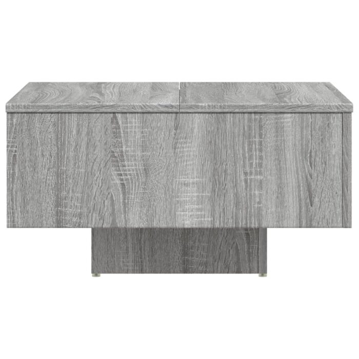 Table basse Sonoma gris 60x60x31,5 cm Bois d'ingénierie – Image 4