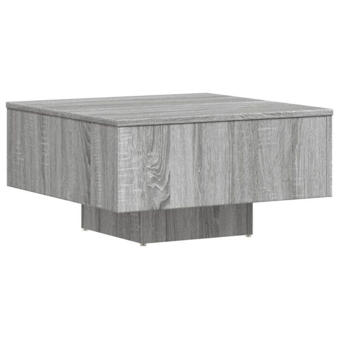 Table basse Sonoma gris 60x60x31,5 cm Bois d'ingénierie – Image 5