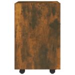 Armoire appoint à roues Chêne fumé 33x38x60cm Bois d'ingénierie – Image 2