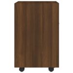 Armoire appoint à roues Chêne marron 33x38x60 cm – Image 2