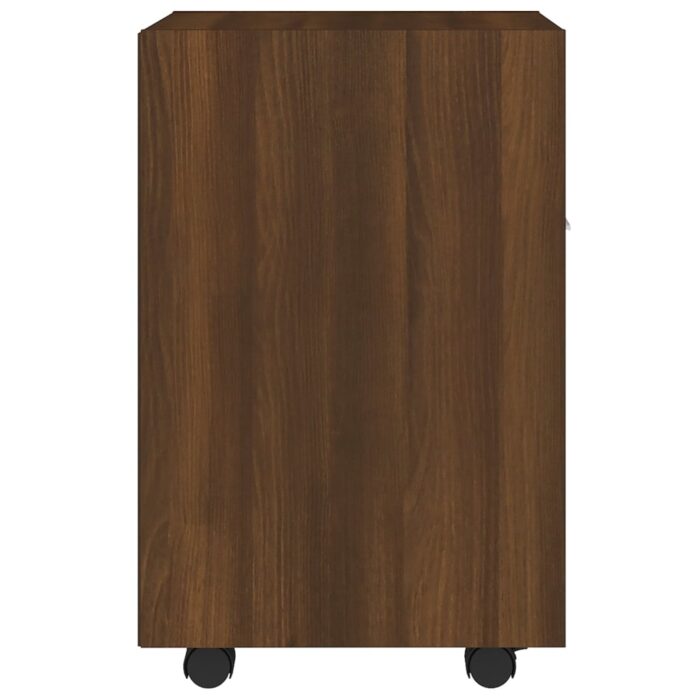 Armoire appoint à roues Chêne marron 33x38x60 cm – Image 2