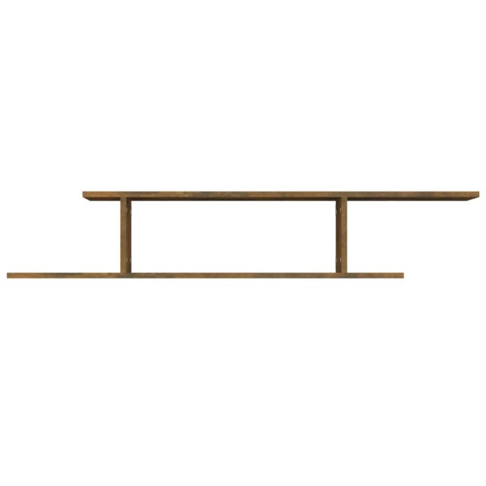 Étagère TV murale Chêne fumé 125x18x23 cm Bois d'ingénierie – Image 3