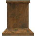 Étagère TV murale Chêne fumé 125x18x23 cm Bois d'ingénierie – Image 4