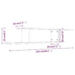 Étagère TV murale Chêne fumé 125x18x23 cm Bois d'ingénierie – Image 5