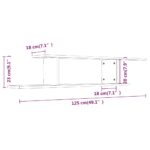 Étagère TV murale Chêne fumé 125x18x23 cm Bois d'ingénierie – Image 6