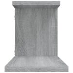 Étagère TV murale Sonoma gris 125x18x23 cm Bois d'ingénierie – Image 4