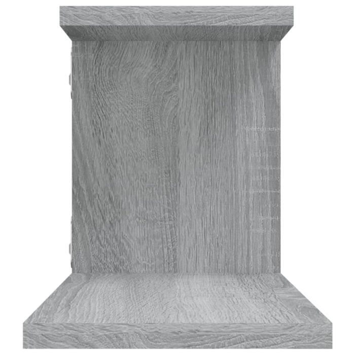 Étagère TV murale Sonoma gris 125x18x23 cm Bois d'ingénierie – Image 4