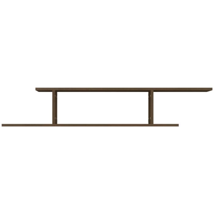 Étagère TV murale Chêne marron 125x18x23 cm Bois d'ingénierie – Image 3