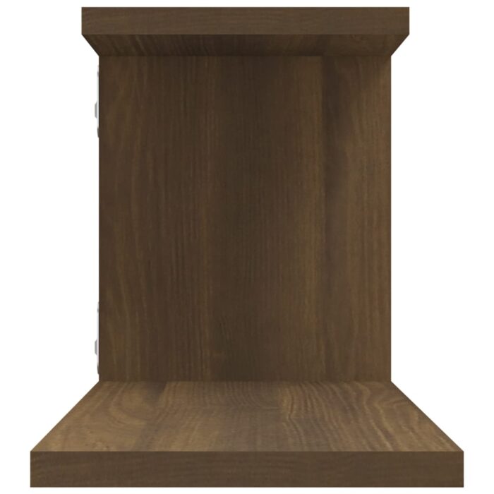 Étagère TV murale Chêne marron 125x18x23 cm Bois d'ingénierie – Image 4