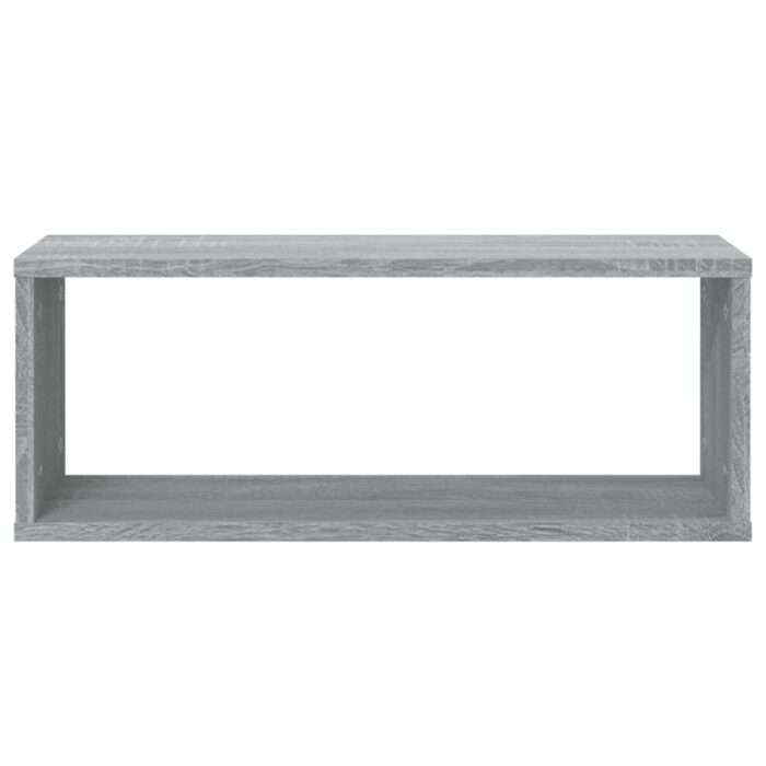 Étagères murales cube 4 pcs Sonoma gris 60x15x23 cm Bois – Image 2