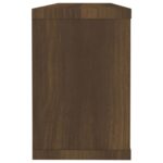 Étagères murales cube 2 pcs Chêne marron Bois d’ingénierie – Image 3