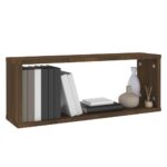 Étagères murales cube 2 pcs Chêne marron Bois d’ingénierie – Image 5